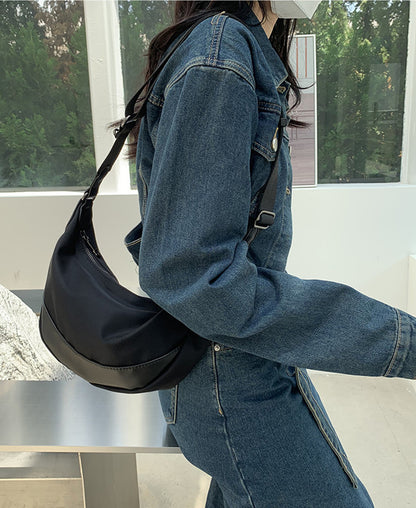 half moon crossbody bag with adjustable strap for daily errands