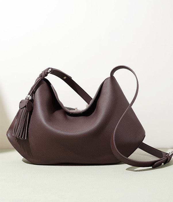 minimalist soft leather bag for women