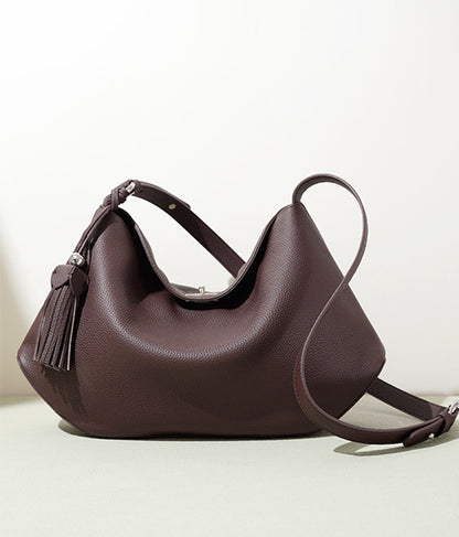 minimalist soft leather bag for women