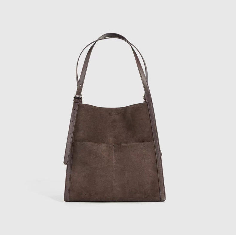 Sophisticated Leather Trendy Carryall Bag woyaza