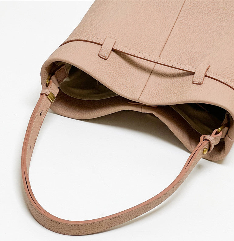 Exquisite Leather Bucket Purse Woyaza