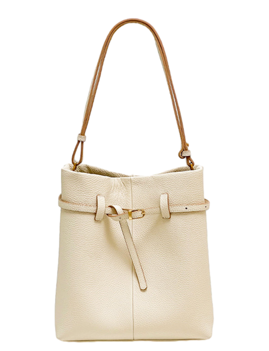 Versatile Leather Bucket Purse for Casual Outings