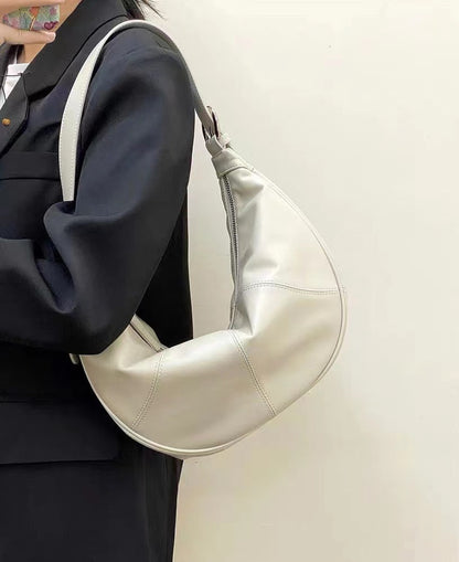 Soft Leather Women's Fashion Shoulder Bag Crescent Design woyaza