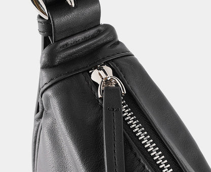 Statement Ladies Genuine Leather Crescent Shoulder Bag woyaza
