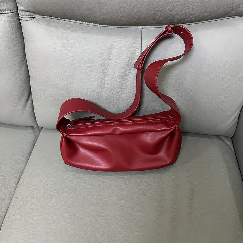 Quick access front pocket shoulder purse for transit cards and keys