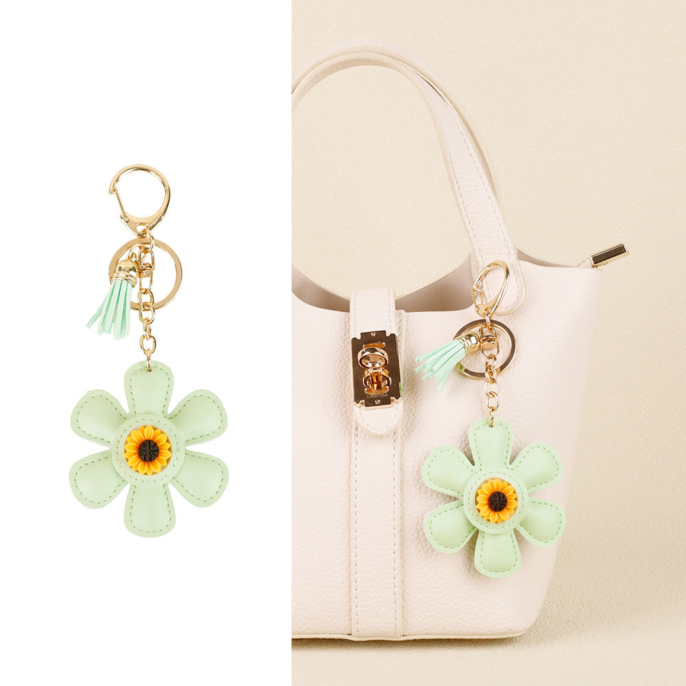 Sunflower tassel ornament for fabric and canvas bags