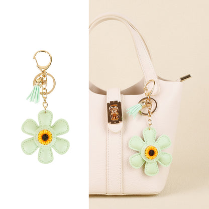 Sunflower tassel ornament for fabric and canvas bags