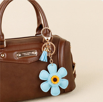 Handmade sunflower charm for everyday bag decoration
