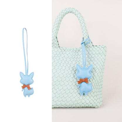 Tassel fox ornament suitable for a rearview mirror display