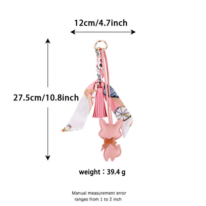 Handmade fox ornament paired with a practical everyday bag