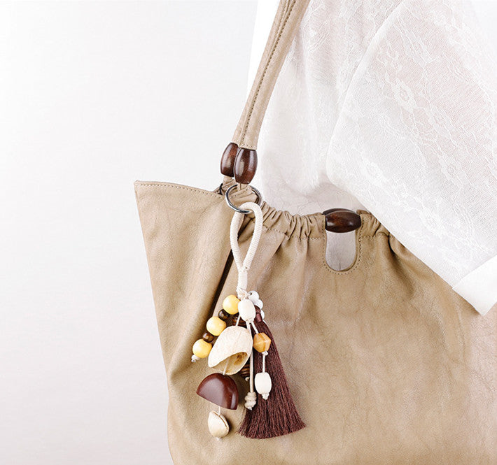 Natural Fruit Shell Rattle Charm