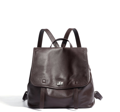 genuine leather backpack for women in minimalist style