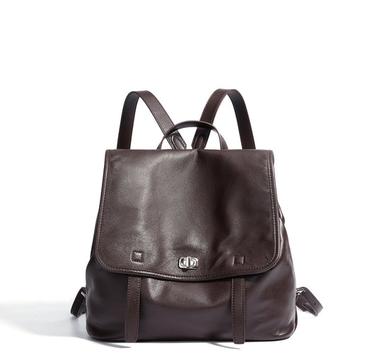 genuine leather backpack for women in minimalist style