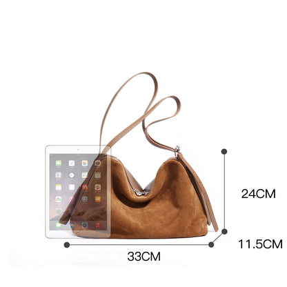 timeless leather shoulder tote for women