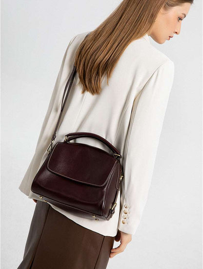 Elegant Leather Satchel Bag Woyaza