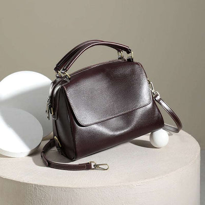 Trendy Leather Shoulder Bag with Removable Strap Woyaza