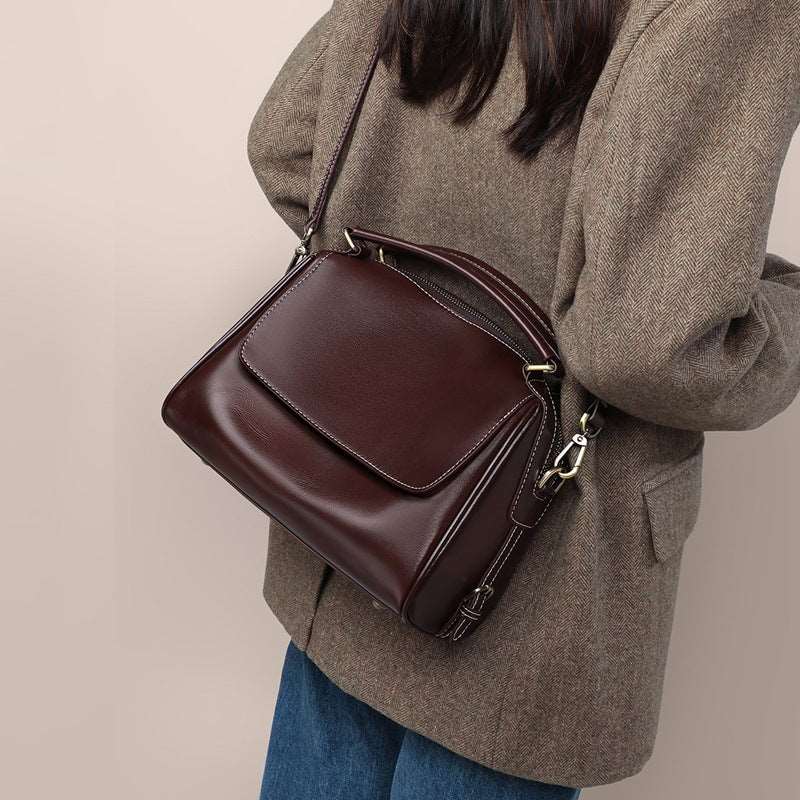 Luxurious Leather Bucket Bag Woyaza