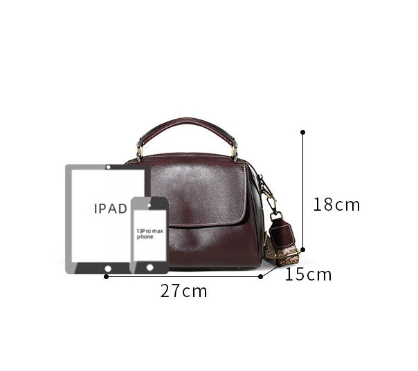 Fine Leather Shoulder Satchel Woyaza