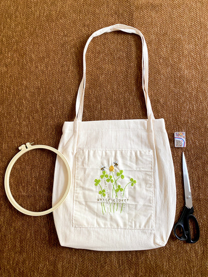 Unique embroidered cotton bag for a friend who loves handmade items