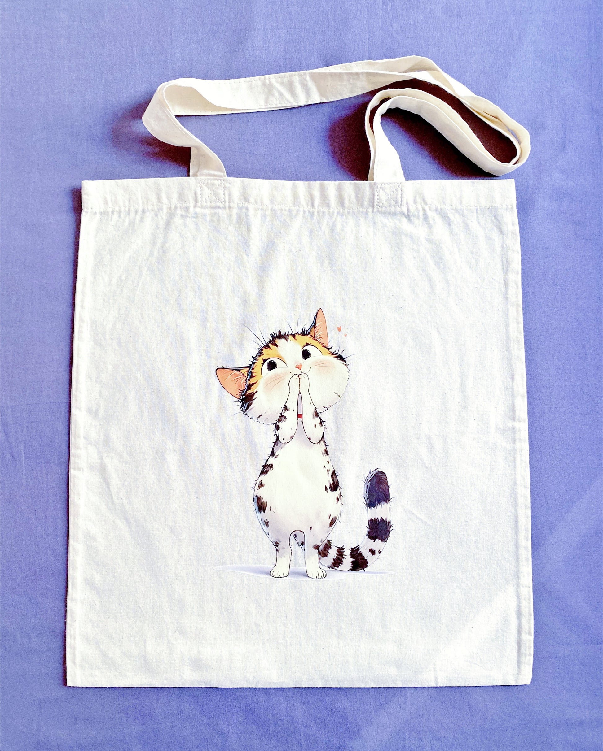 Gifted this soft hand-printed kitty tote to a bestie who loves eco-friendly surprises.