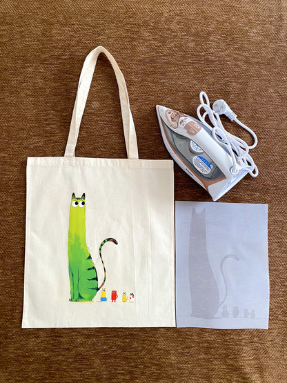 Hand printed cotton carryall gifted during a meaningful family gathering.