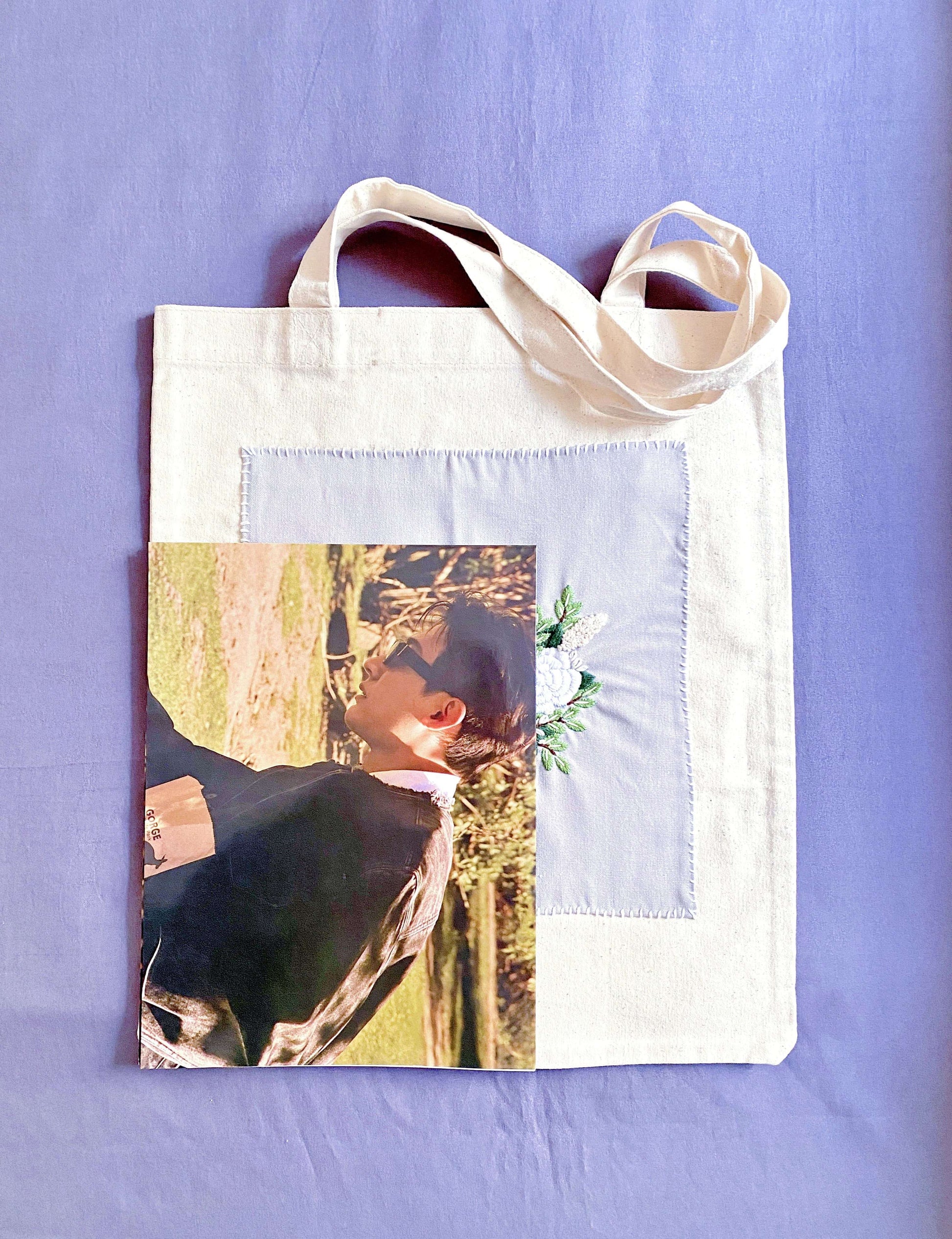 Not just a tote, but a conversation starter at the local library about the revival of hand-embroidery and plastic-free living.