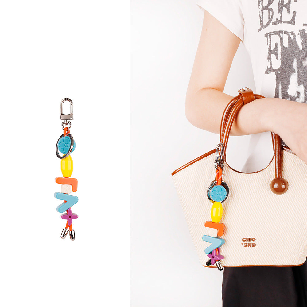 Handcrafted initial bag tag for travel carry-on