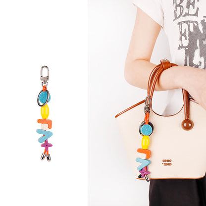 Handcrafted initial bag tag for travel carry-on