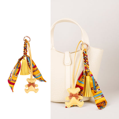 Charming gift for handbag lovers showcasing a handcrafted bear clip accessory