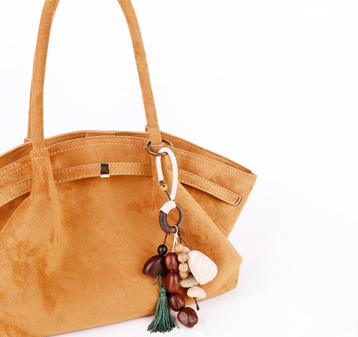 Natural bodhi seed accessory for everyday bags