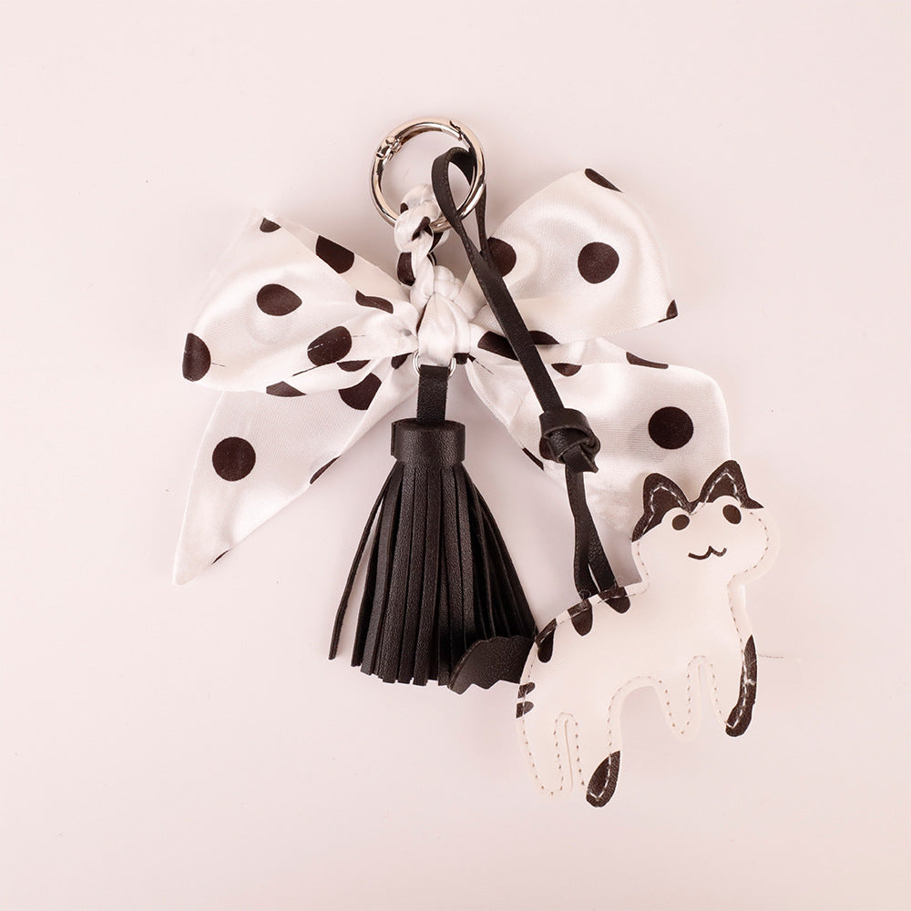 Black white vintage bow animal accessory
