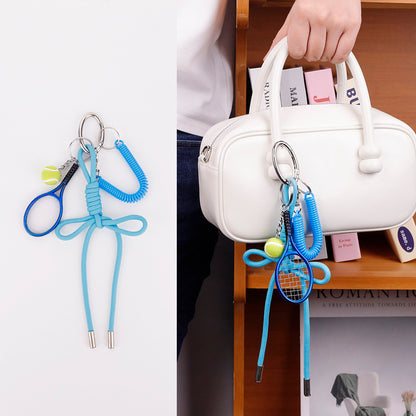Streetwear inspired woven charm for bags and keys