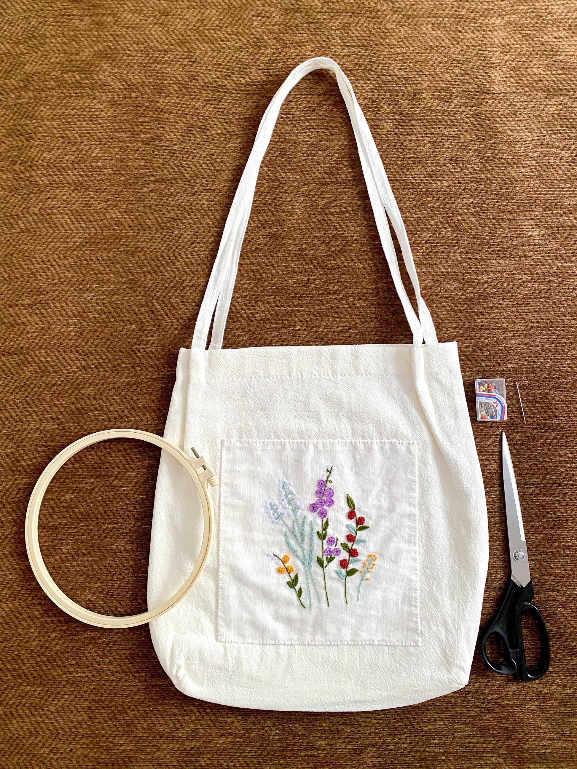Handmade embroidery shoulder bag prepared as a thoughtful gesture for a long-distance friend