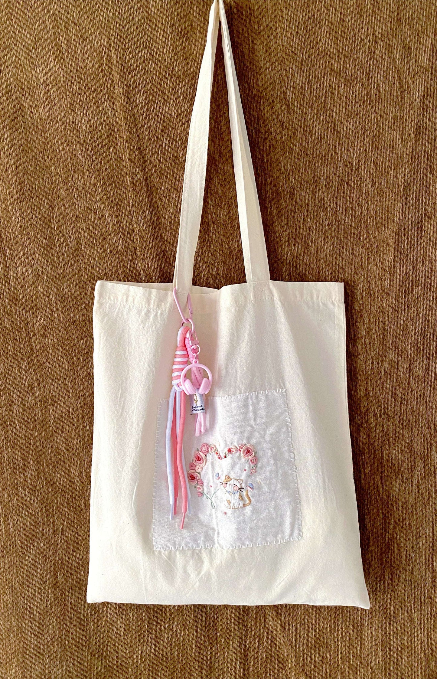 embroidered cotton bag designed for quiet moments and personal gifting