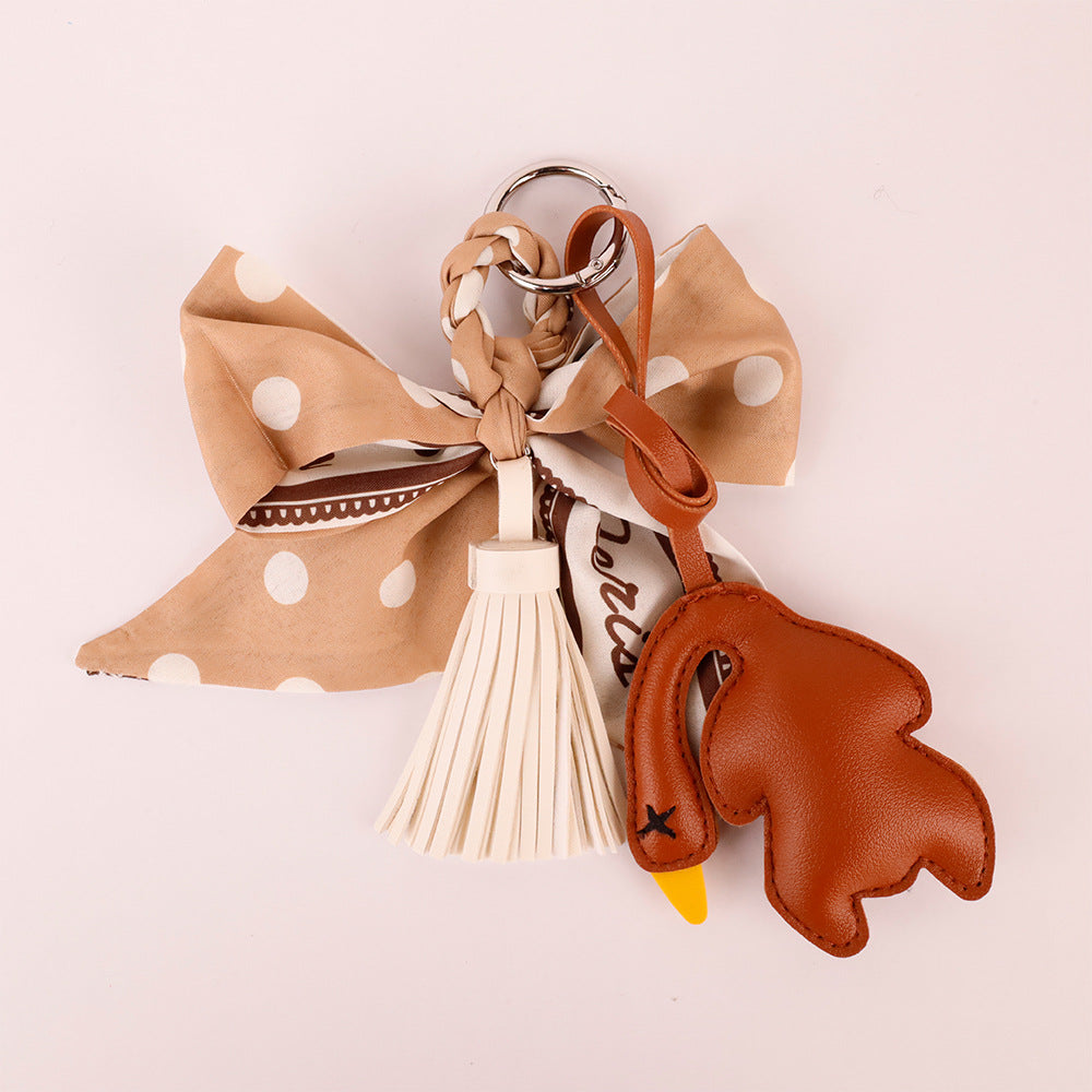French bow tassel pendant for everyday accessories