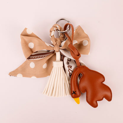 French bow tassel pendant for everyday accessories
