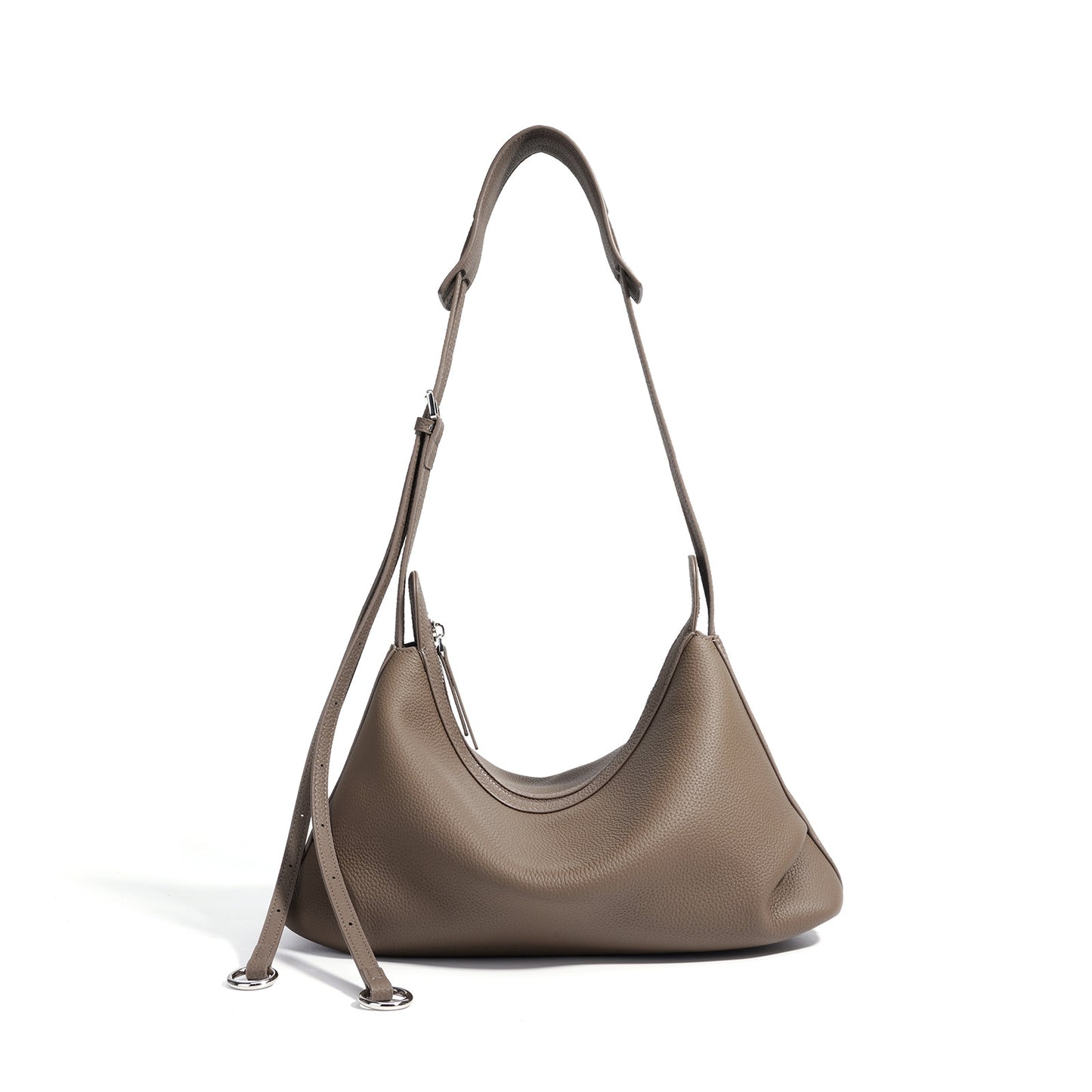 leather shoulder bag with clean lines