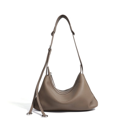 leather shoulder bag with clean lines