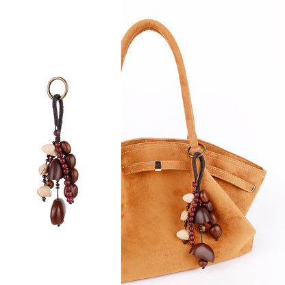 Handmade bodhi seed charm for keys and bags