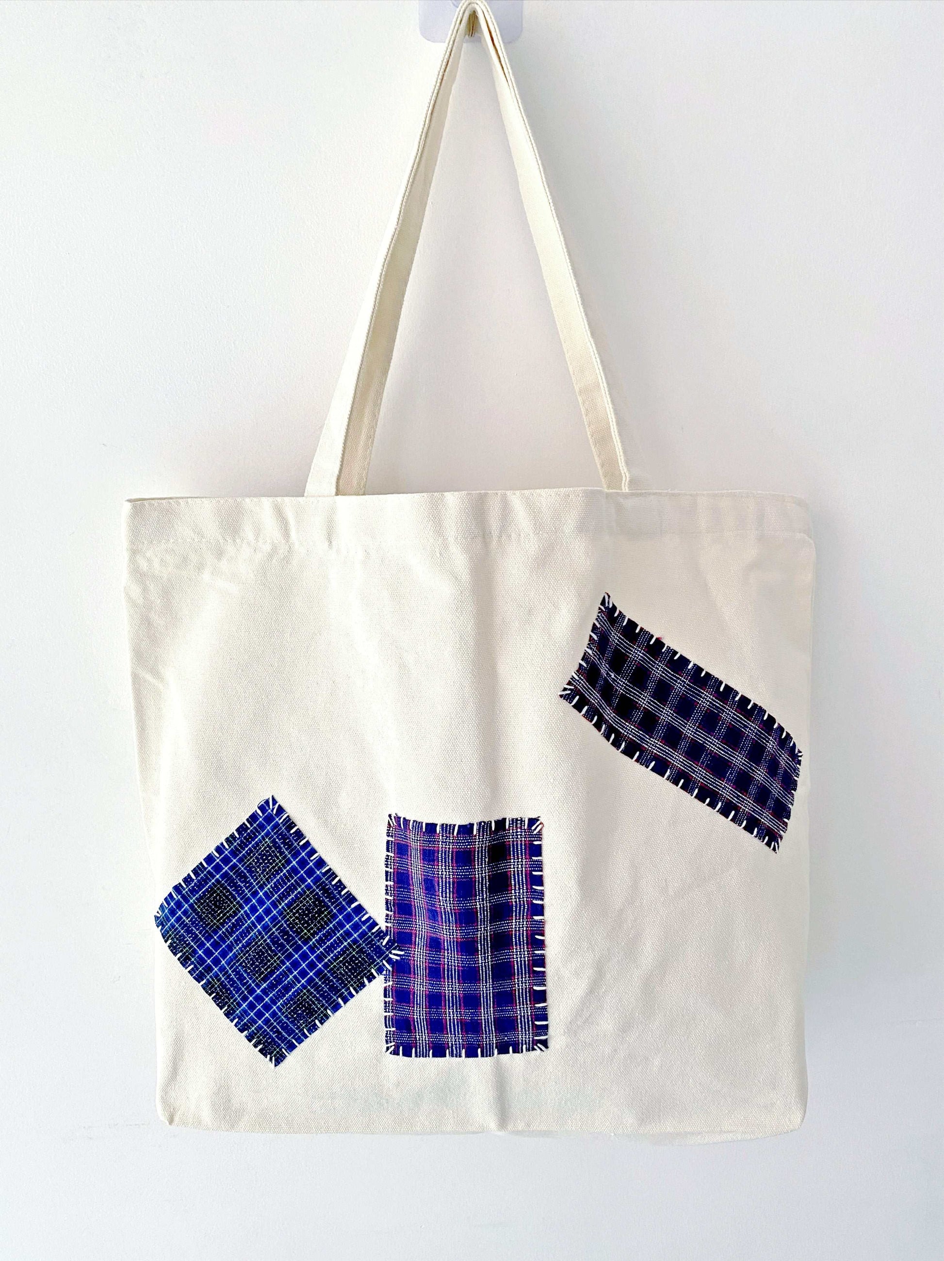 soft structure fabric bag filled with books and notebooks