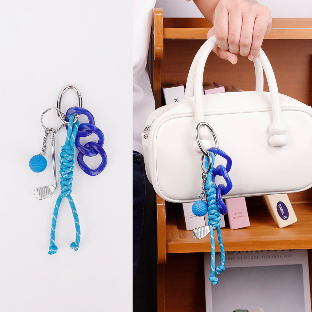 Small braided bag decoration with a handcrafted finish
