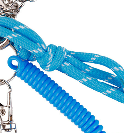 Casual handmade bag charm with a bold braided texture