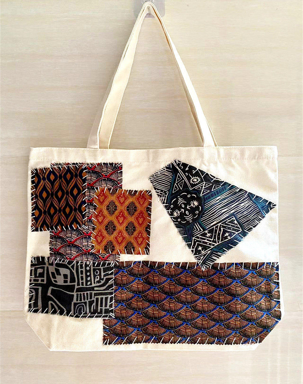 Large Capacity Handcrafted Canvas Tote Bag with Custom Design