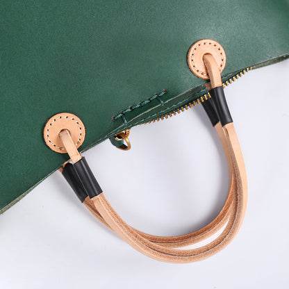 Elegant Leather Bucket Bag Woyaza