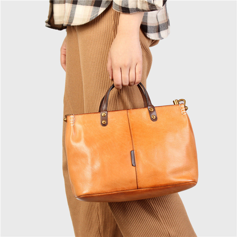 Handmade Leather Professional Women's Tote Bag woyaza