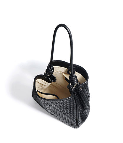 Unique Women's Woven Leather Bag For Work And Travel