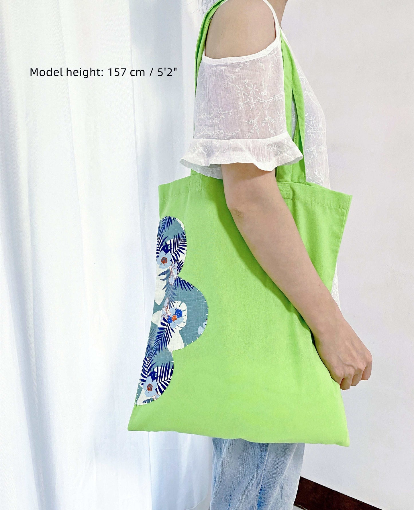Soft ultra-light natural cotton bag with handmade quilt
