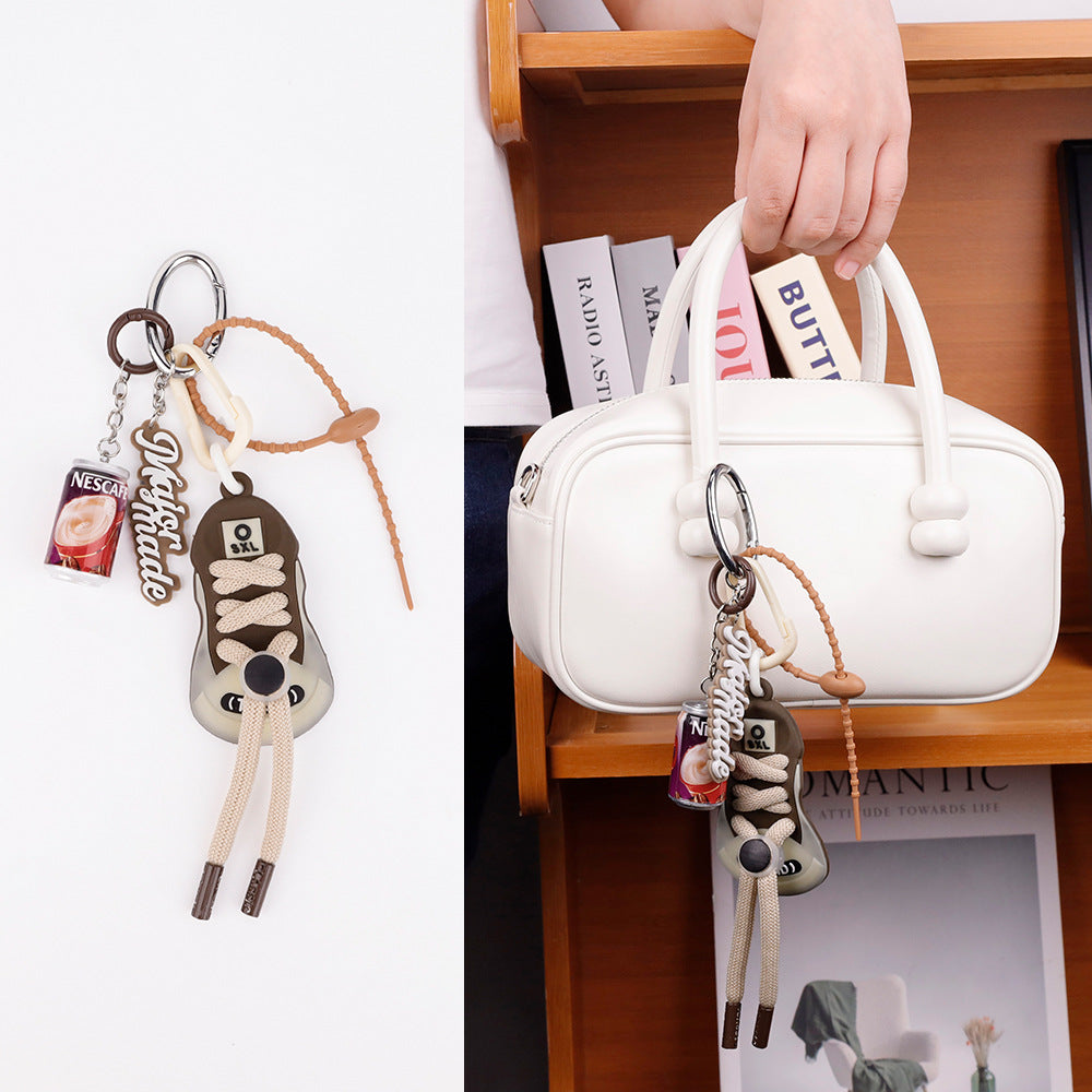 Handmade woven keychain as a small everyday gift