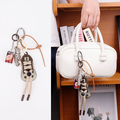 Handmade woven keychain as a small everyday gift