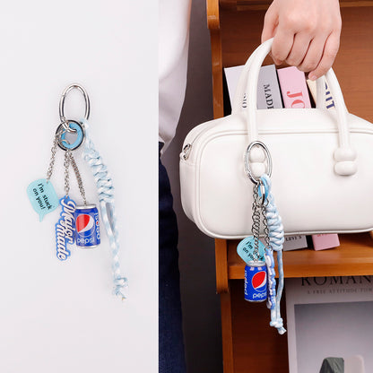 Handmade bag charm that works with sporty everyday outfits